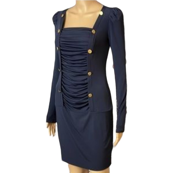 Allen B. By Allen Schwartz Dresses & Skirts - ALLEN B By Allen Schwartz Navy Military Theme Dress
